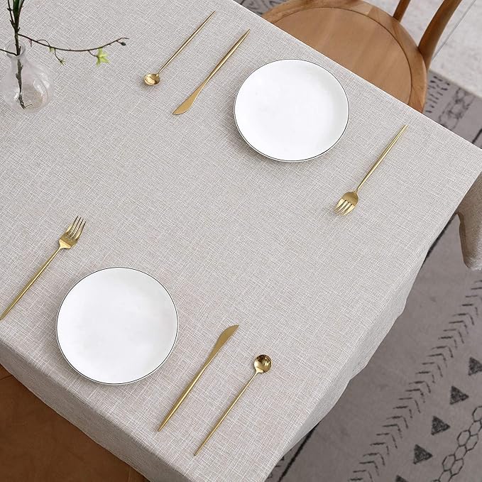 maxmill Flaxy Faux Linen Table Cloth - Image 3