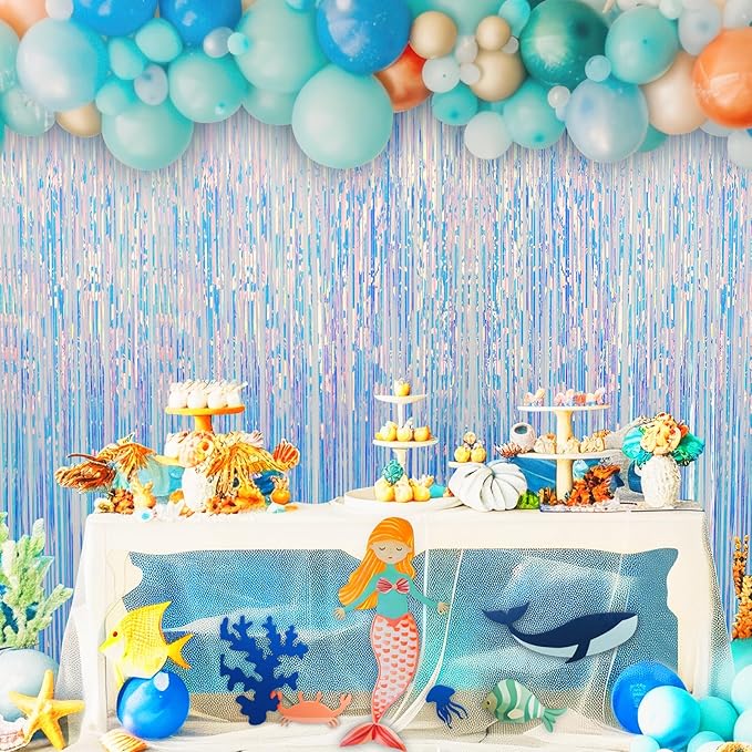 2 Pack Fringe Curtains Party Decorations, Tinsel Backdrop Curtains - Image 3