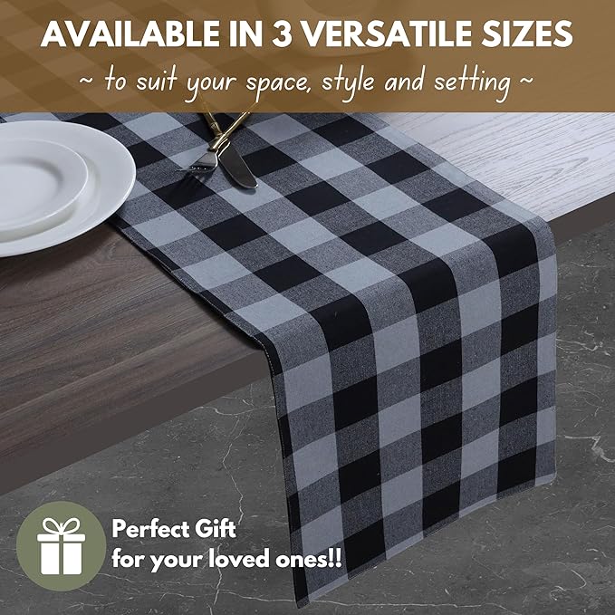 Native Fab Table Runner Buffalo Check Plaid 100% Cotton - Image 4