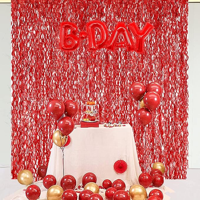 3 Pack Red Backdrop Curtain - Image 6