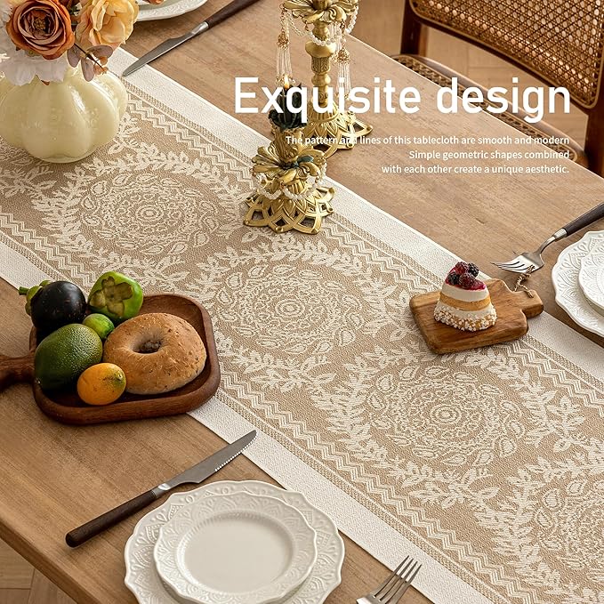 Table Runner 48 Inches Long, Waterproof Boho Table Runner - Image 5