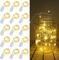 15 Pack Fairy Lights Battery Operated, 6.6ft 20 LED Mason Jar Lights Silver by Decorman