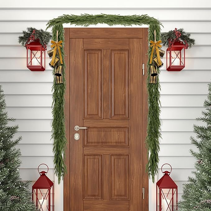 2 Pcs 6FT Christmas Garlands Norfolk Pine Garland - Image 7