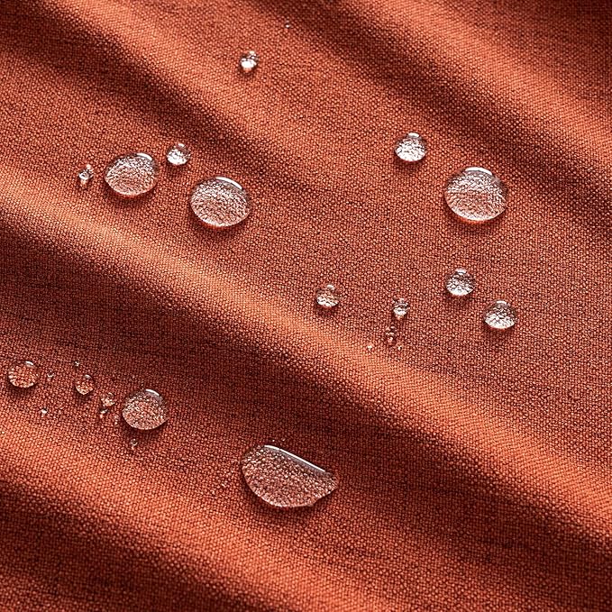 MIULEE Burnt Orange Linen Tablecloth 52x70 Inch Rectangle Table Cloth Waterproof - Image 2