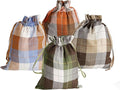 Large Fall Burlap Bags with Drawstrings by MeseeyRibbonBow