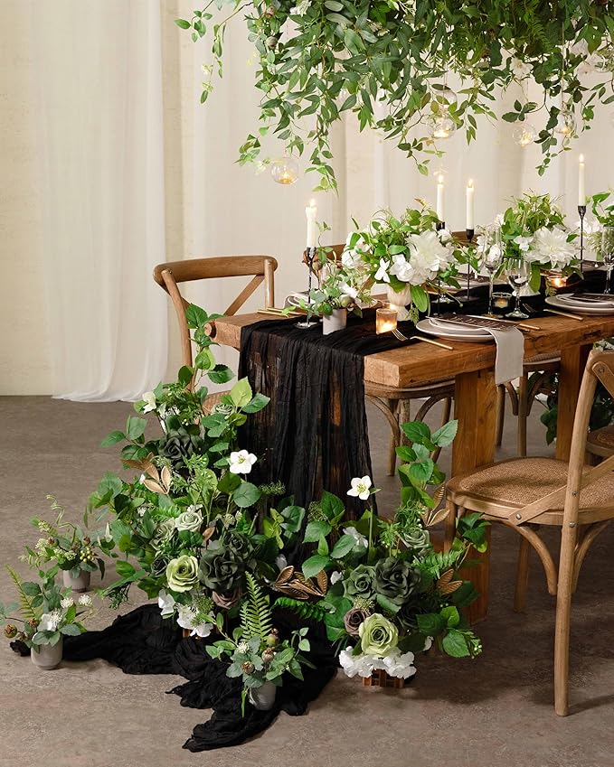 Ling's Moment 17.5" Tall Standing Artificial Flowers Arrangements 4pcs Fall - Image 2