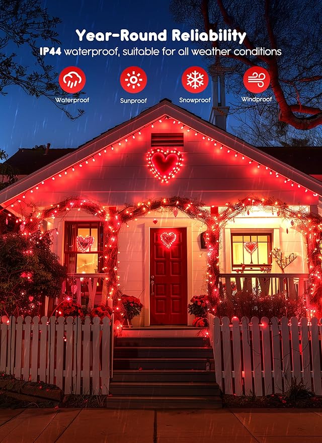 33Ft 100 LED Outdoor String Lights, Waterproof Twinkle Lights - Image 6