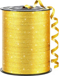 500 Yards Glitter Gold Curling Ribbon-Balloon String-Balloon Ribbon Shiny Roll by CLUEWR