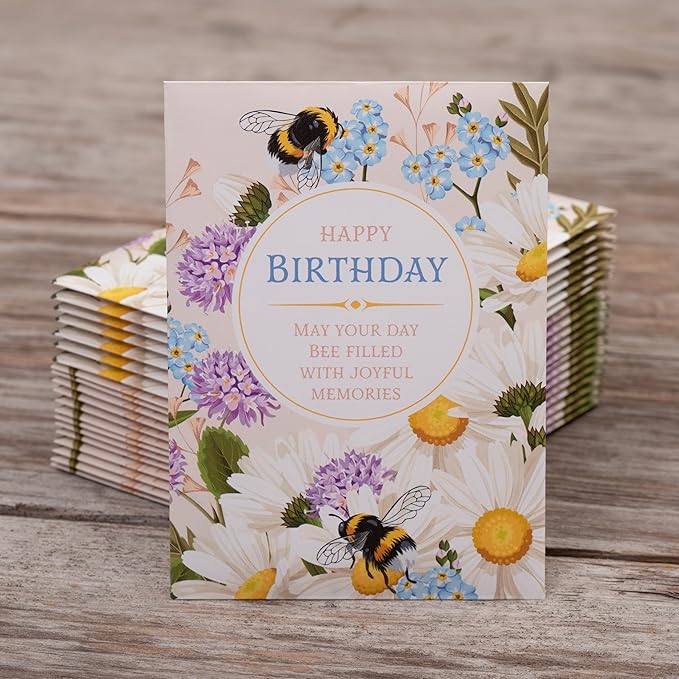 Happy Birthday Bee Forget Me Not Seed Packets - Image 6