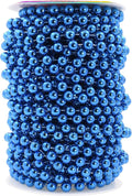 Mandala Crafts 10mm Faux Blue Pearl Beads Roll by MandalaCrafts