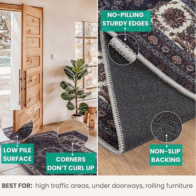 Bloom Rugs Washable Non-Slip 8' x 10' Rug - Image 4