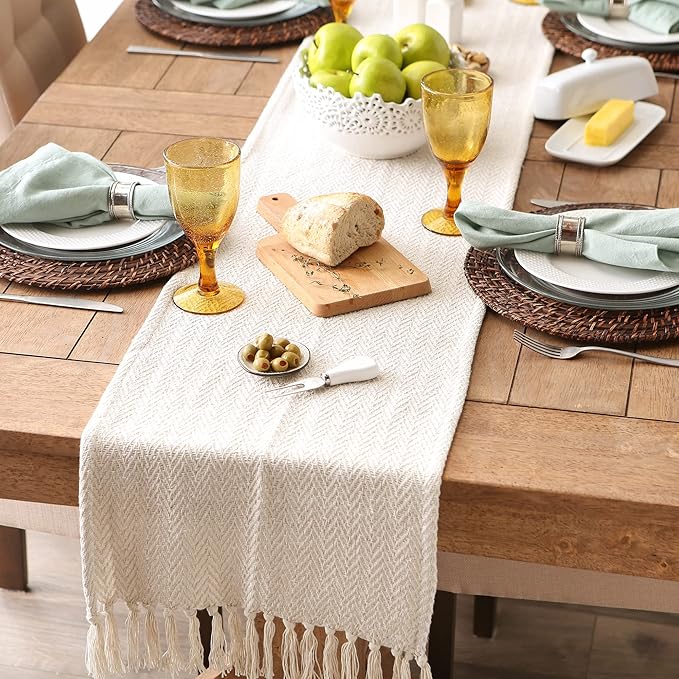 DII Woven Basic Tabletop Collection Chevron Table Runner - Image 3