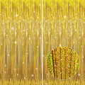 GOER 6.4 ft x 8.2 ft Metallic Tinsel Foil Fringe Curtains, Graduation by GOER