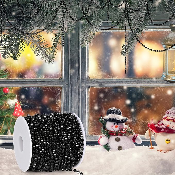 100 Feet Garland for Christmas Tree, Xmas Tree Decorations Artificial Pearl - Image 2