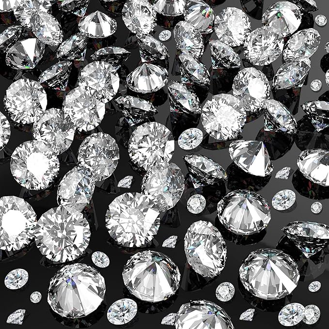 Hicarer 800 Pieces Diamond Decorations Acrylic Diamond Table Scatter Crystals by Hicarer