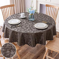 Smiry Round Table Cloth, Waterproof Heavy Duty Vinyl Tablecloths, Wipeable by Smiry