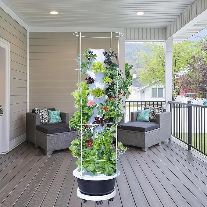 Hydroponic System Kit, Hydroponic Vertical Garden, Lettuce & Herb Starter Kit by Unknown