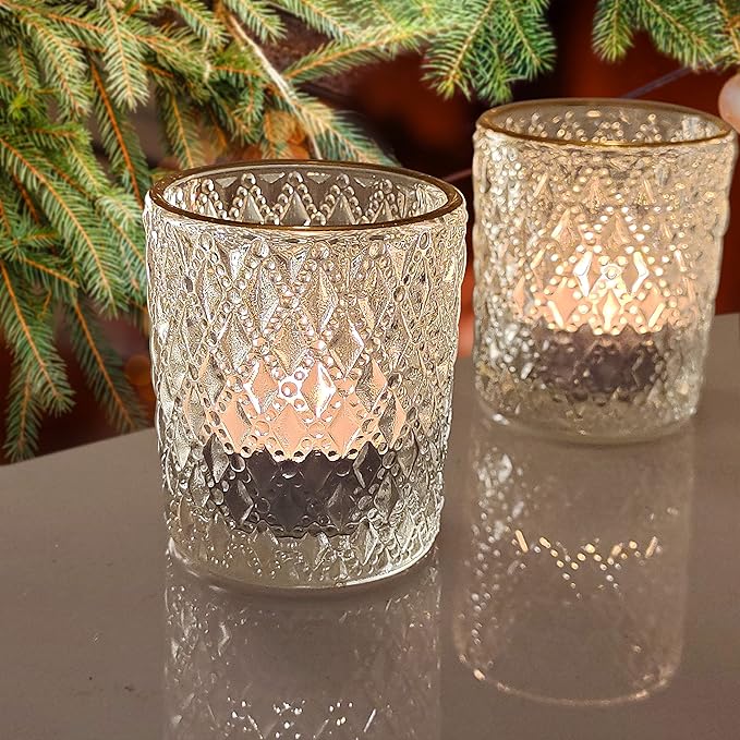 SHMILMH Clear Votive Candle Holders, Glass Tealight Candle Holders Bulk - Image 6