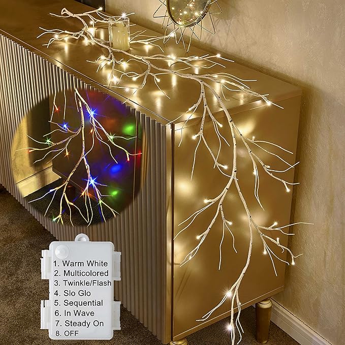 Hairui Lighted Birch Garland Battery Operated by Hairui