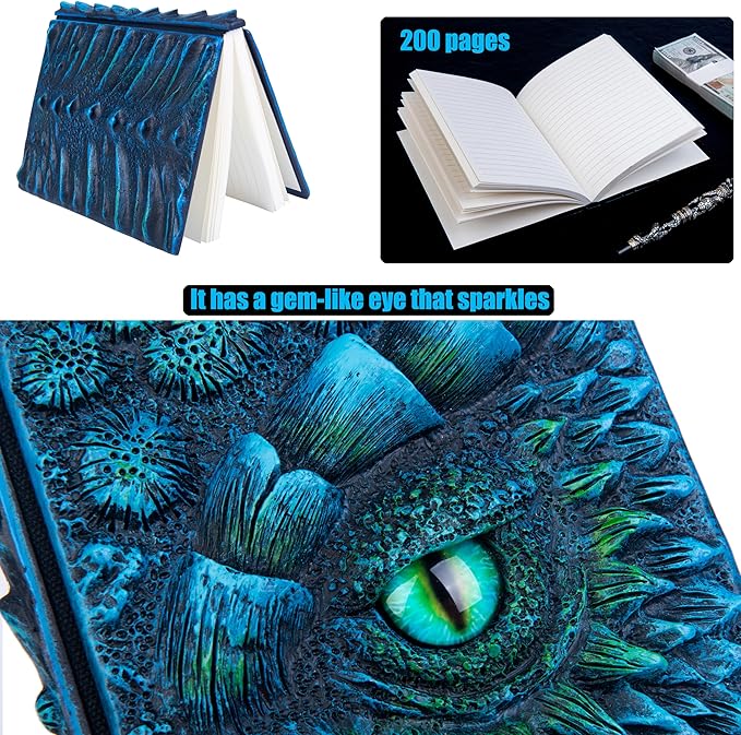 3D Dragon Eye Embossed Journal, Resin Engraving Notebook, Dnd notebook - Image 3