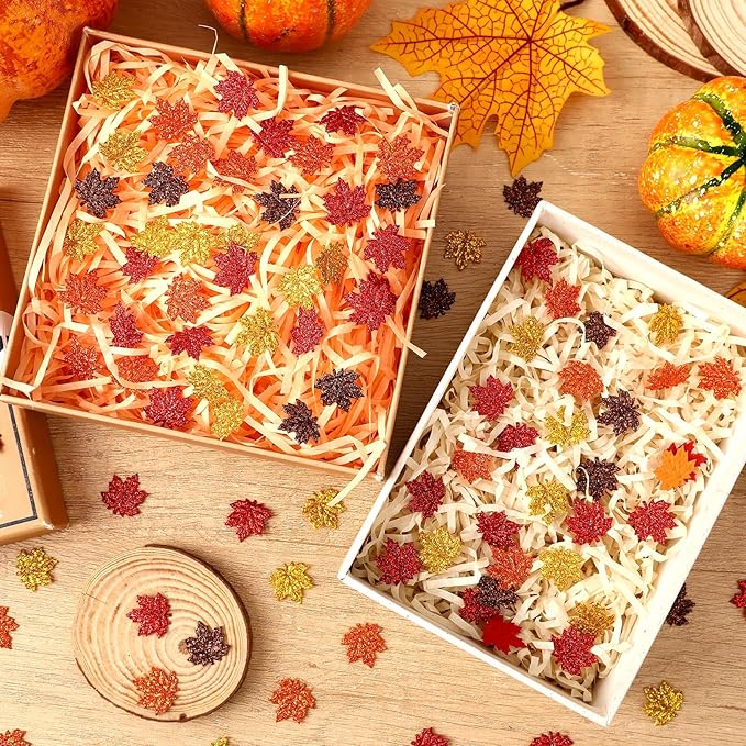 MARFOREVER Fall Felt Maple Leaf Confetti Glitter - Image 5