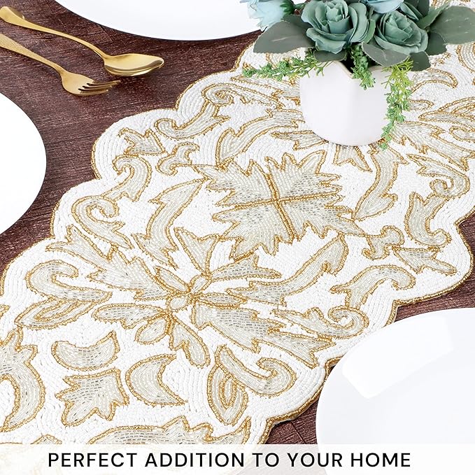 Beaded Table Runner 13 x 36 Inches - Image 8