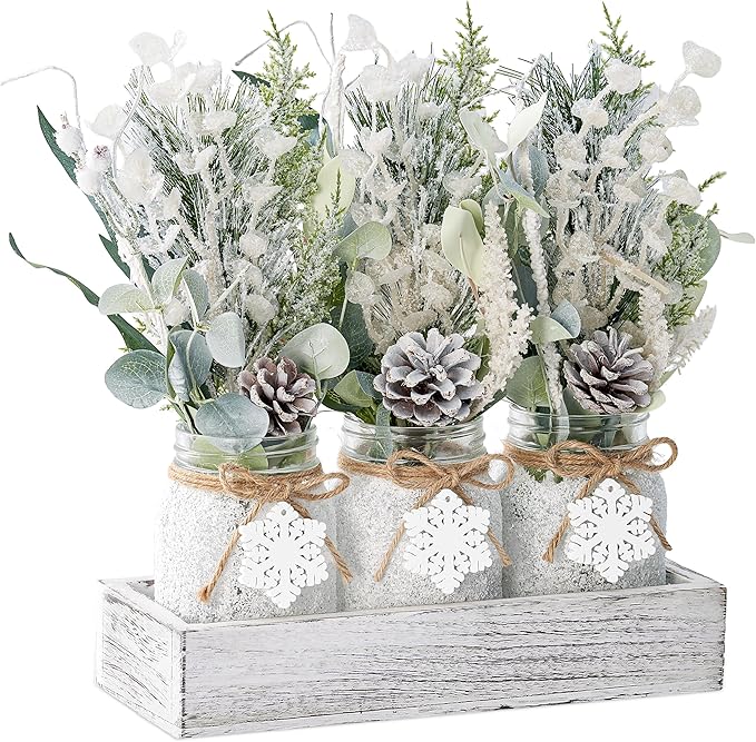 Winter Centerpieces for Tables, Table Decor by KIVIVO