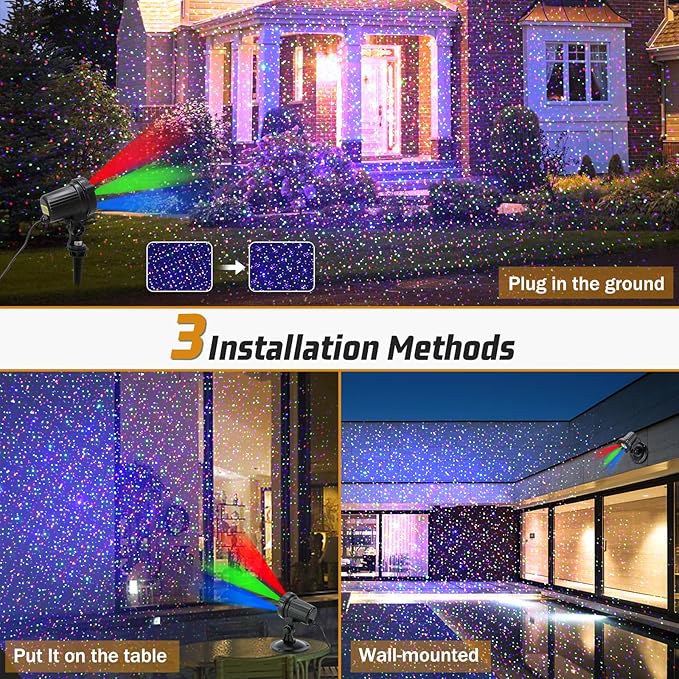 Christmas Laser Lights, Outdoor Garden Laser Lights Projector - Image 8