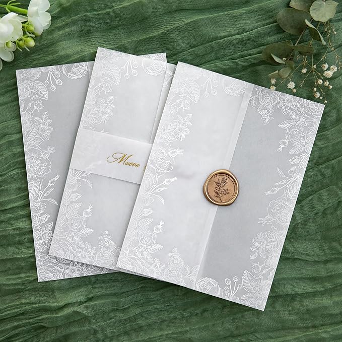 PONATIA 50PCS White Vellum Jackets - Image 5