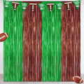 2 Pack Football Party Decorations, 3.28 FT x 7.05 FT Tinsel Backdrop, Football by ZATAYE