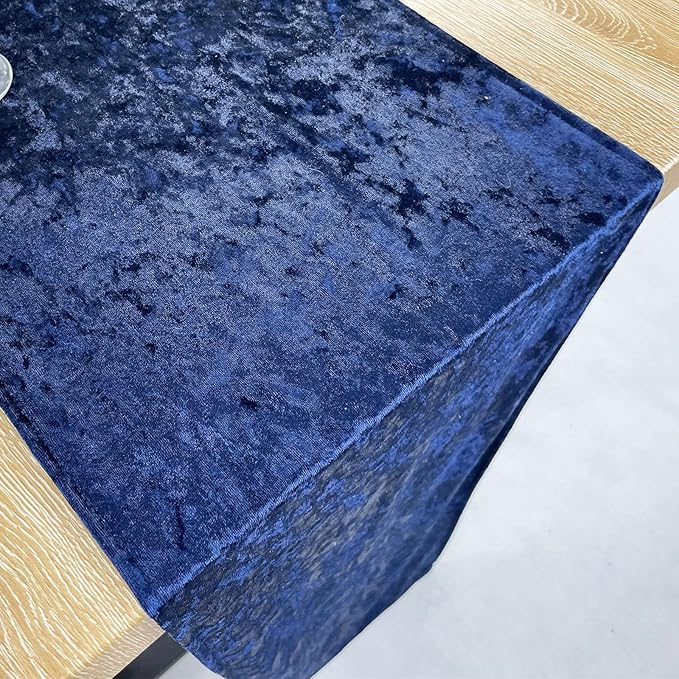 Luxurious Crushed Velvet Table Runner, Wedding Reception Decorations, Soft - Image 4