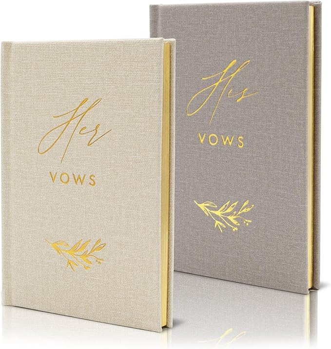 His and Her Vow Books by ModernAlbumDesigns