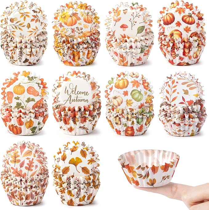 COcnny Fall Mini Cupcake Liners by COcnny