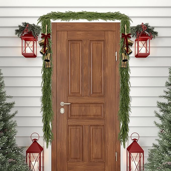 2 Pcs 6FT Christmas Garlands Norfolk Pine Garland - Image 7