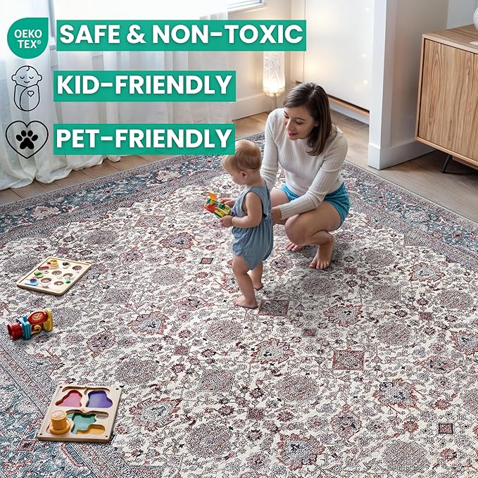 Bloom Rugs Washable Non-Slip 9' x 12' Rug - Image 5