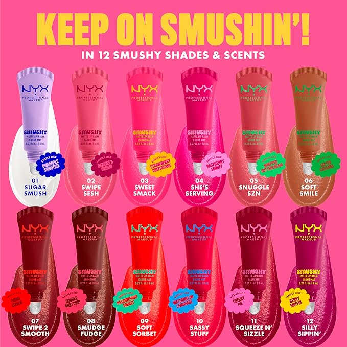 NYX PROFESSIONAL MAKEUP Smushy Matte Lip Balm, Tinted Lip Moisturizer - Image 8