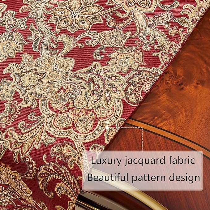 Luxury Vintage Table Runner 120 inches Long Embroidery Jacquard Fabric - Image 6