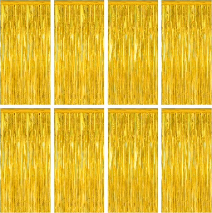8 Pack 2025 Graduation Party Decorations, 3.28 FT x 7.05 FT Gold Backdrop by ZATAYE