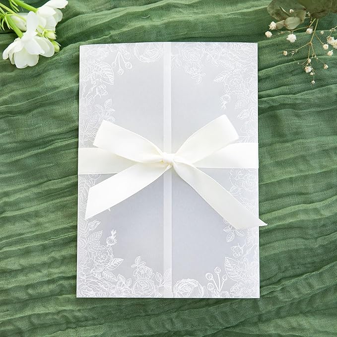PONATIA 50PCS White Vellum Jackets - Image 9