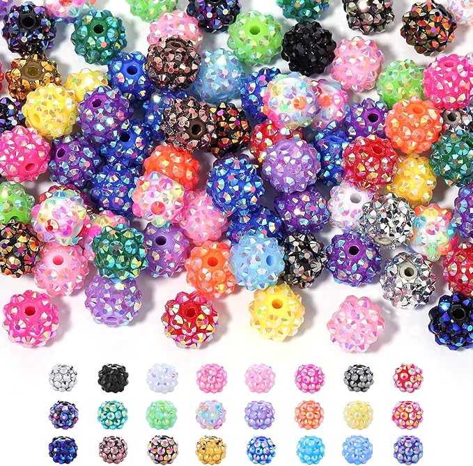 Novani 240pcs 10mm Round Rhinestone Beads - Image 2