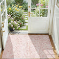 Pink Area Rug 2x3 Entryway Rug for Bedroom Bathroom, Non-Slip Low-Pile Washable by Deerly