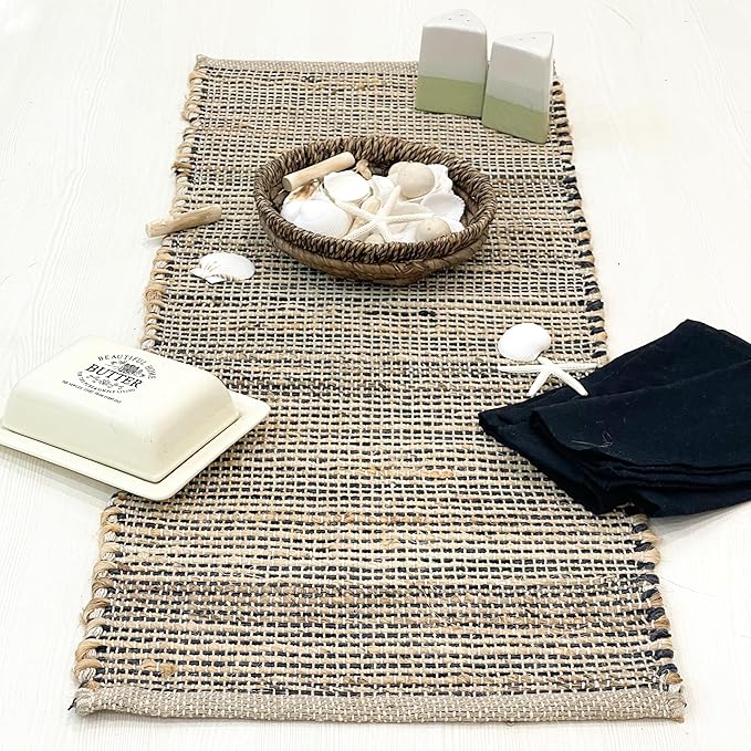 Chardin home Natural Jute Table Runner 13x48 Inch – Vintage Boho Rustic Table by ChardinHome