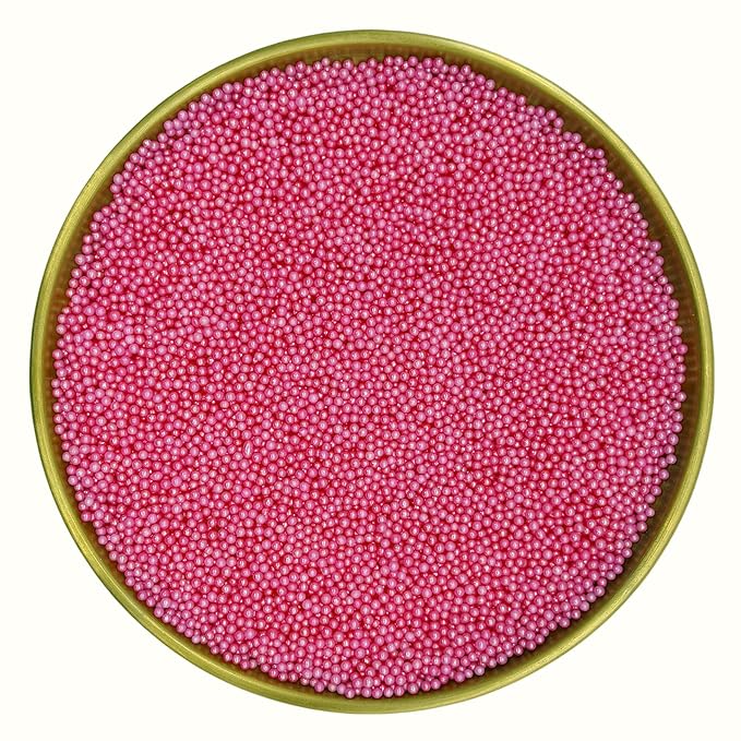 Dynastang 2mm Dark Pink Pearls Sprinkles Edible Pearls Cake Decorating Stars - Image 3