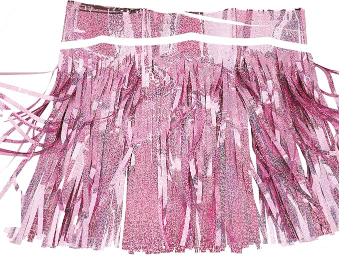 4 Pack Total 40 Feet Foil Fringe Garland Lilac Metallic Wall Hanging Drapes - Image 7