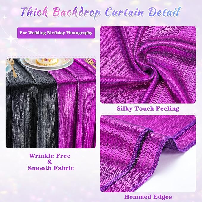 Purple Sequin Backdrop Curtains - Image 3