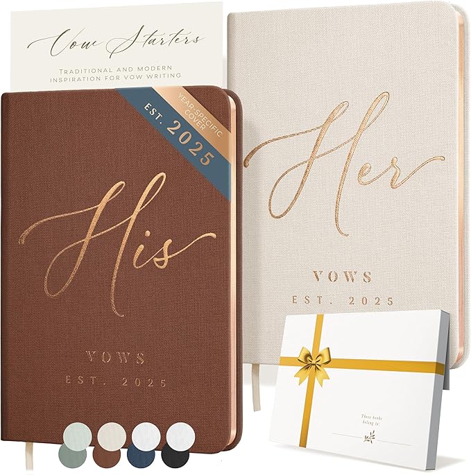 Custom 2025 Vow Books His & Hers by Artesori