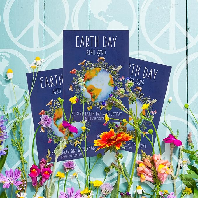 Bentley Seed Co. | Earth Day Planet Pollinator Flowers | Illustrated Bee - Image 7