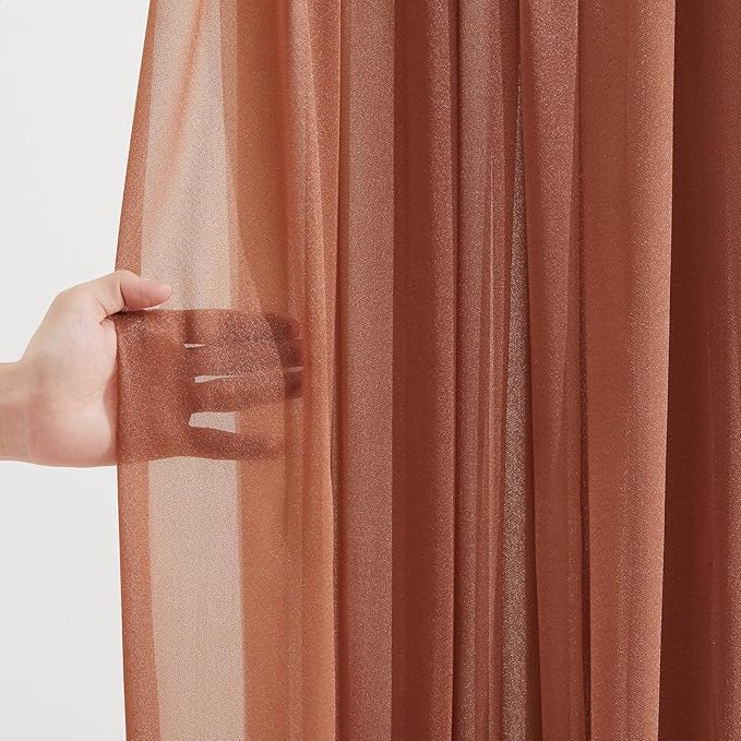 Terracotta Wedding Arch Draping Fabric 1 Panel 30'' x 20FT Terracotta Drapes - Image 3
