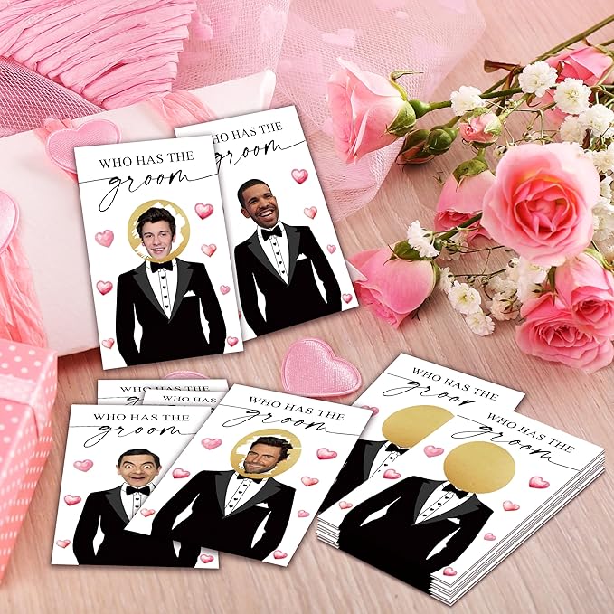 Who Has The Groom Birdal Shower Scratch Off Games, 3.5"x 2.1" Bachelorette - Image 4