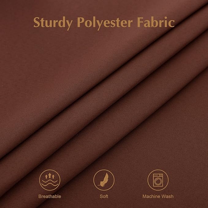 2 Pack Small Square Table Cloth 24X24 Inch Chocolate Washable Fabric Tablecloth - Image 4